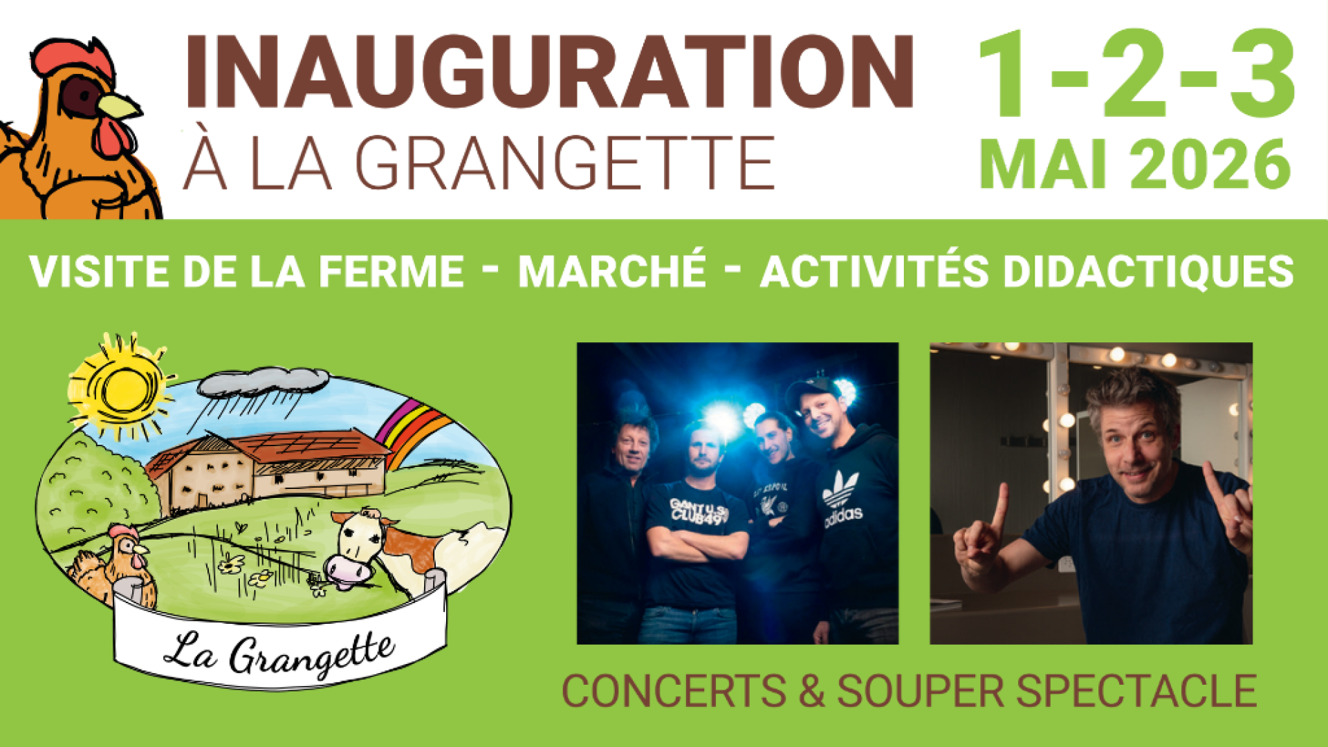 Gagnez vos places pour le souper-spectacle à la Ferme de la Grangette